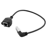 Screw Panel Mount Right Angle 8P8C RJ45 Female to Male Connector Network Cable