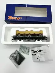 ROCO HO LOWENBRAU FLAT CAR WITH BARRELS #66351 NEW