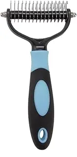 WEART Pet Hair Removal Brush Double Sided Dog Cleaning Tools Accessories Fur Trimming Cat Grooming Brush Comb for Puppy Animal Care (Color : Blue, Size : L)