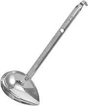 KICHOUSE 1pc Stainless Steel Drizzle Spoon Elegant Tableware for Western Cuisine High End Cutlery with Extended Handle for Easy Use for Sauce Decoration and Pouring