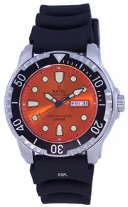 RATIO FreeDiver Orange Dial Day/Date Quartz 48HA90-02-ORG 500M Diver Mens Watch
