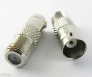 4pcs BNC Female Jack to F type Female Jack Straight TV PAL RF Adapter Connector