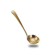 2Pcs Round Head Long Handle Soup Spoon Stainless Steel Tableware Hot Pot Colander Stirring Scoop Family Kitchen Cooking Utensils