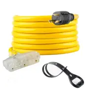 25 Feet Heavy Duty Generator Extension Cord,Generator Locking Cord,NEMA L5-30...