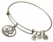 Alex and Ani Boston University Mascot russian silver Charm Bangle as12bnu02rs