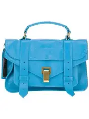 NWT $1475 Proenza Schouler PS1 Mini Blue Rip Tide Leather Satchel Crossbody Bag