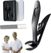 Nail Clippers, Nail Clippers for Seniors, Ergonomic Nail Clippers Large for Seniors, Nail Clippers Nail File Set for Thick and Ingrown Toenails