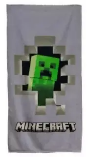 MINECRAFT Sandbox Beach Bath Towel Creeper Licensed Gaming Cotton New
