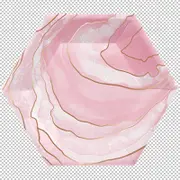 Rose Gold 'Rose All Day' Hexagonal Lunch Plates - Geode Design