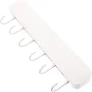 CATIEBYE Multi Hook Wall Mounted Self Adhesive Rack for Keys Hats and Utensils Sturdy Bathroom and Door Behind Hook for Kitchen Organization and Home Storage