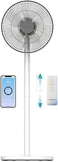 Yarratwo Smart Standing Fan Super-Quiet, Intelligent Sensor Cooling Wind Design With App&Voice Control,gentle for mothers and babies，Table & Pedestal Fan, Adjustable Tilt & Oscillation (white)