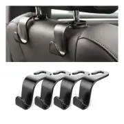Car Back Seat Headrest Hooks 4 Pack Black Stylish Back Seat Hanger Car Handbag