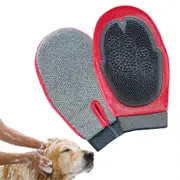 Pet Brush Glove, Grooming Glove Cleansing Bath & Massage Brush Glove