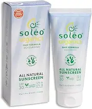 Soleo Organics SPF 30 Natural Face Moisturising Sunscreen 80 g, White (SOSFAC30SPF)