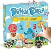 Ditty Bird Musical Books for Toddlers | Fun ABC & Nursery Rhyme Sound Book | Interactive Toddler Books for 1-3 Year Olds | Educational Baby Song Book for Learning & Play