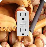 Rikki Knight Vintage Baseball Equipment with Bat, Balls and Glove Design Light Switch Cover Plate, RK-GFISINGLE-8999