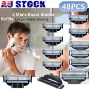 Upto48x Replacement Blades For Gillette MACH 3 Razor Shaver Trimmer Shaving NEW