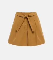 [A.P.C.] A.P.C. Belted high-rise cotton shorts AU 6 brown