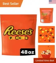 Irresistibly Crispy PIECES Peanut Butter Candy: Crunchy Shell, Bulk Bag