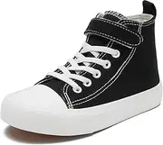 [Duovodu] Boys Girls Trainers High Top Kids Easy Fasten Canvas Shoes School Lightweight Casual Pumps Sneakers