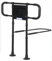 Hampsele Black Bed Rails For Elderly Adults Adjustable Heights Withstand 400 lbs