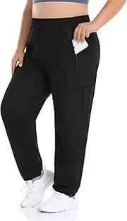 [ZERDOCEAN] Women's Plus Size Outdoor Active HiKing Pants Lightweight Quick Dry Athletic Pants Zipper Pockets