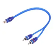 NEW AUDIO 1-FEMALE TO 2-MALE RCA Y-ADAPTER (12-INCHES) -2 Pack-1F2M (x001v7oklz)