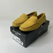 Massimo Matteo Penny Keeper Loafer Women's Shoes Size 8 M Amarelo Nubuck Yellow
