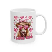 Valentines Day Cow Lover Mug Farmhouse Funny Moo Love Gift Coffee Cup 11 oz