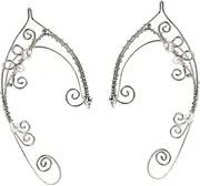 [LIFKOME] Elf Earrings and Clips Ears Headband Ear Cuff Men Chain Nose Ear Wraps Fairy Ears Ear Clip Jewelry Ear Cuff Earrings Women Ear Helix Earring Wire Ears Silver Copper