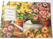 Vintage Greeting Card Current Inc Susan Winget Get Well Flowers Watering Can
