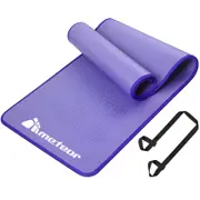 METEOR 183x65cm Purple NBR Yoga Mat in 10mm Thickness