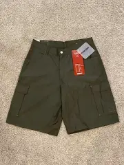 Vintage Levis Flyweight Cargo Shorts Boys Kids Size 33W Husky Green (4-06)