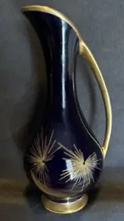 VTG Mid Century West Germany Kobalt Blue Porcelain Mini Vase