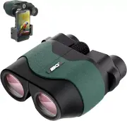 12X30 UHD Compact Binoculars for Adults High Powered with Phone Adapter - Large