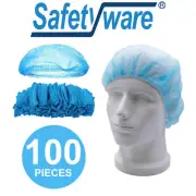 100pcs Non-Woven Disposable Bouffant Mob Cap Dustproof Hair Net Head Cover Bulk