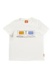 Genuine Mooks Children Boys 3D Glasses T Shirt sizes 3 4 5 6 7 Colour White
