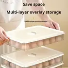 Durable Egg Container Double-layered Storage Box Large-capacity Stackable Tray