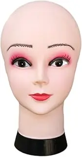 Generic Female Mannequin Head for Wig And Hat Presentation, Durable Display Stand for Cosmetology , as described, 55CM circumference