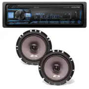Alpine UTE-73BT Bluetooth Car Stereo with 2 SXE-1726S 220W Coaxial Speakers. ...