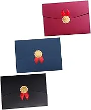 NUOBESTY Diploma Holder Frames 3 Pack Stamping Pattern Paperboard Covers for Certificates Awards