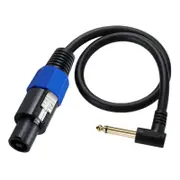 Speakon Male Connector to 6.35mm 1/4" TS Male Plug Speaker Cable Wire Audio Amplifier Connection Heavy Duty Twist Lock Multicolor