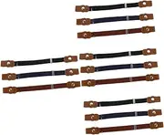 [WOFASHPURET] 4sets Flexible Girls Waist Belt Elastic Boys Belt Dress Adjustable Holes for Kids Fashionable Metal Buckle 3pcs*4