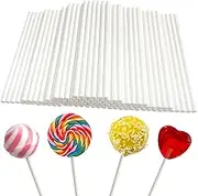 BEZANU Cake Pop Sticks, 100 PCS Paper Lollipop Stick for DIY Crafts, Making Lollipops, Cake Toppers, Candies, Chocolate and Cookies (10cm/3.93in)
