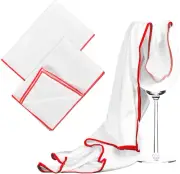 Set of 2Pcs Wine Glass Cloths, Large Microfiber Polishing Cloths-Soft, Absorbent