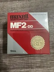NOS Maxell MF2DD 3.5" Floppy Disks 10-Pack Double Sided 135 TPI