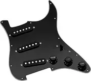 STARTIST Electric Guitar Pickguard with Pickups Sturdy Lightweight Accessories Part PVC Replacement Professional Prewired Scratchplate, Black