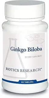 Biotics Research Ginkgo Biloba - Standardized 24% Ginkgo Biloba Extract, Brain Supplement, Nootropic, Focus, Energy, Memory, Healthy Aging. 60 Tablets