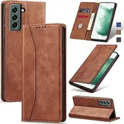 Jasonyu Mobile Phone Case for Samsung Galaxy S22 5G Case Leather Flip Foldable Shockproof Magnetic [Premium PU Leather] [Stand Function] [Card Slots] Protective Flip Case for Samsung Galaxy S22