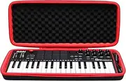 L LTGEM EVA Hard Case for Akai Professional MPK Mini Plus - USB MIDI Keyboard Controller - Travel Protective Carrying Storage Bag (Red) (CS1134)